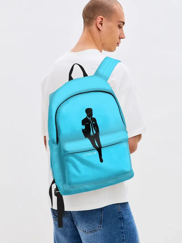 Джинсовый рюкзак с принтом «Silhouette — Connor. Detroit: Become Human»