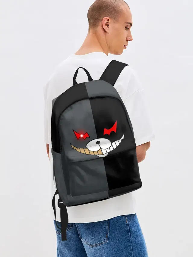 Джинсовый рюкзак с принтом «KUROKUMA x MONOKUMA»