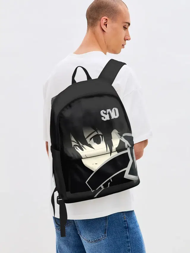 Джинсовый рюкзак с принтом «Sword Art Online — SAO.»