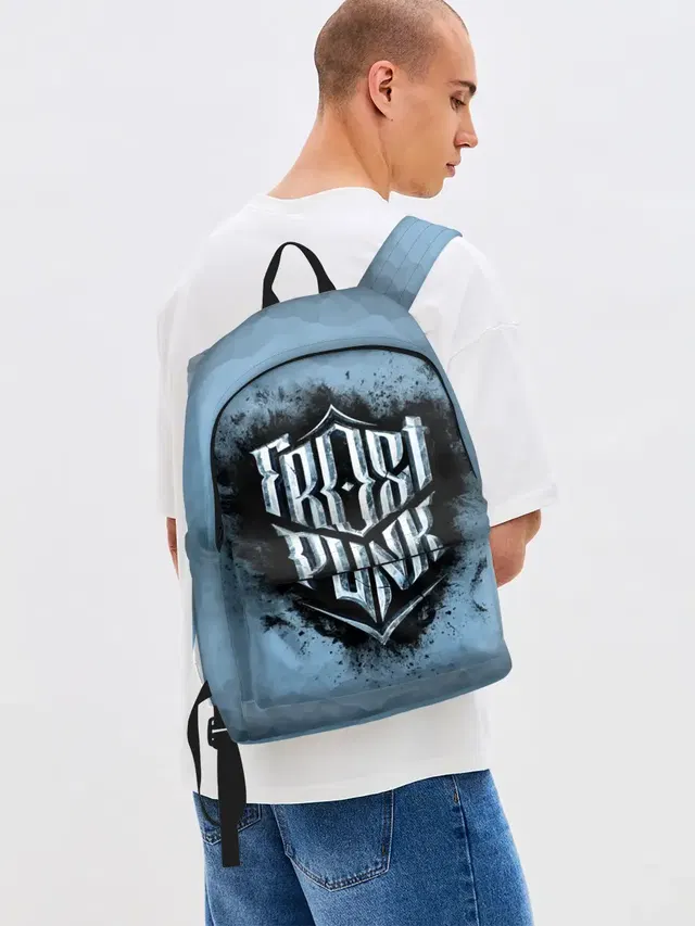 Джинсовый рюкзак с принтом «Frostpunk Logo»