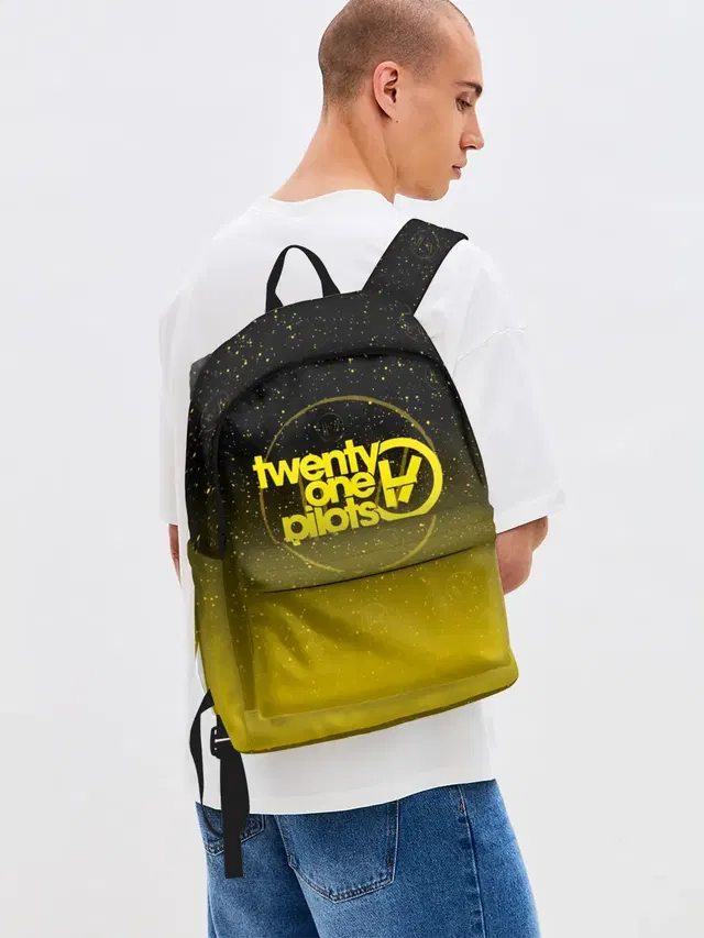 Джинсовый рюкзак с принтом «Twenty One Pilots — TWENTY ONE PILOTS TOP»