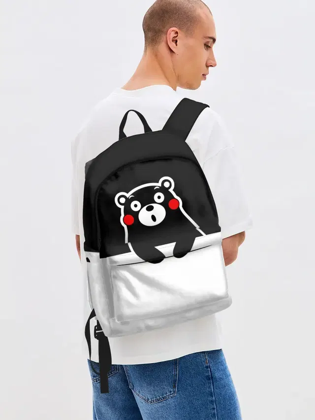 Джинсовый рюкзак с принтом «Кумамон — Kumamon повис»