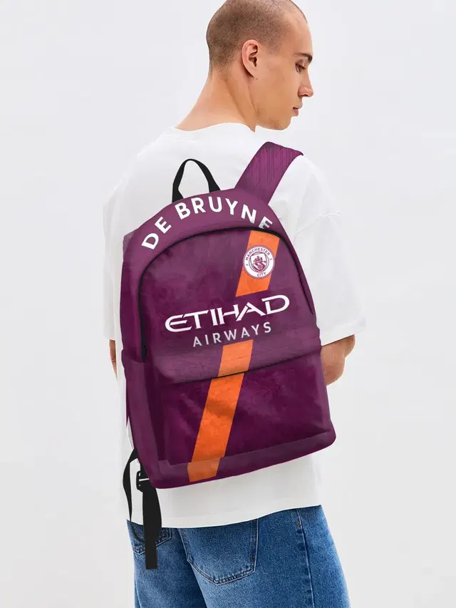Джинсовый рюкзак с принтом «De Bruyne alternative 18-19»