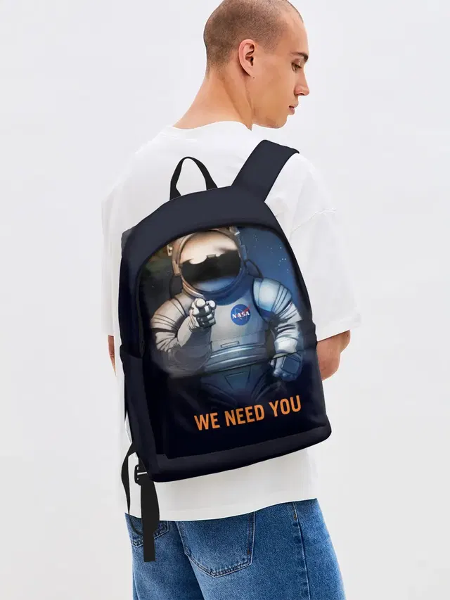 Джинсовый рюкзак с принтом «Астрономия, космос — NASA»