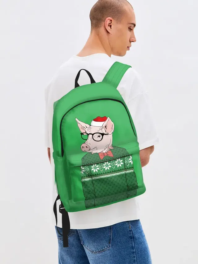 New Year Hipster Pig
