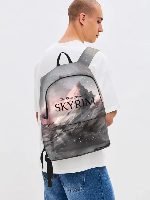 Джинсовый рюкзак с принтом «The Elder Scrolls — The Elder Scrolls Skyrim»