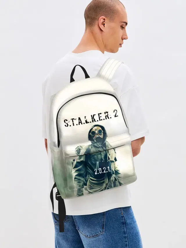 Джинсовый рюкзак с принтом «Stalker — STALKER 2»