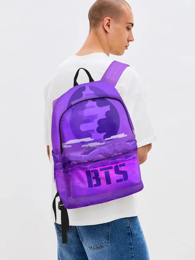 Джинсовый рюкзак с принтом «BTS — BTS BAND»