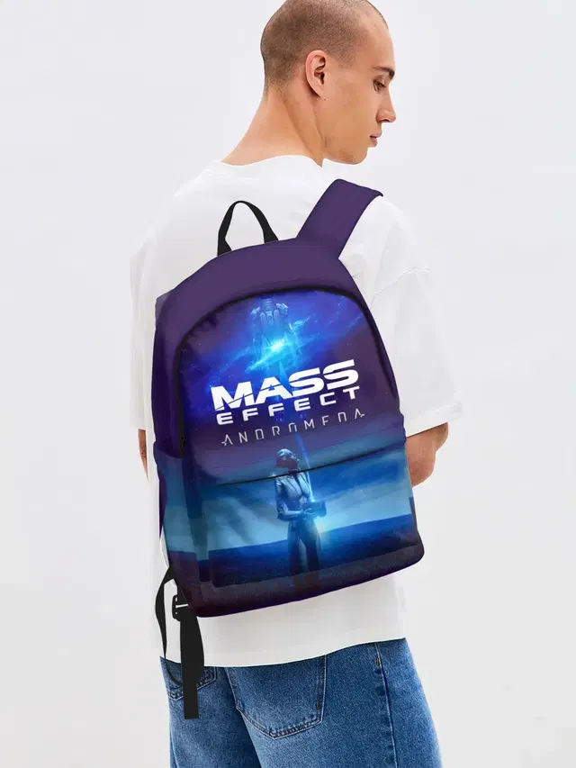 Джинсовый рюкзак с принтом «Mass Effect Andromeda»