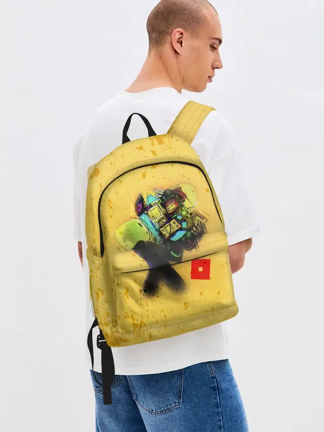 Джинсовый рюкзак с принтом «Роблокс — ROBLOX Grunge ART»