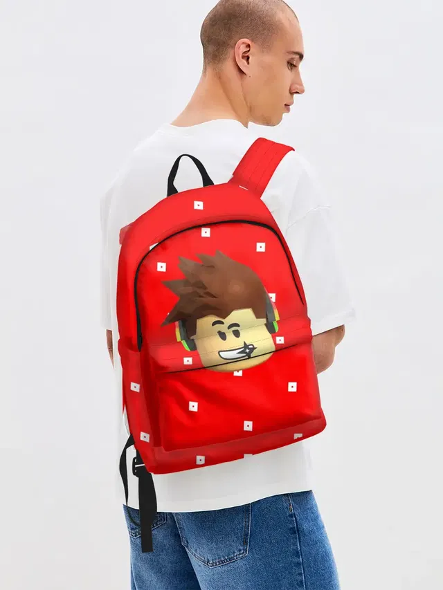 Джинсовый рюкзак с принтом «Роблокс — ROBLOX Head»