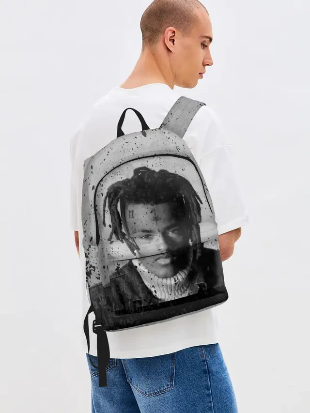 Джинсовый рюкзак с принтом «XXXtentacion»