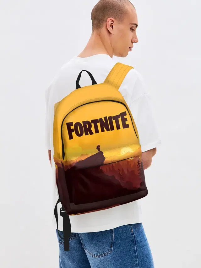Джинсовый рюкзак с принтом «Fortnite Save the World»