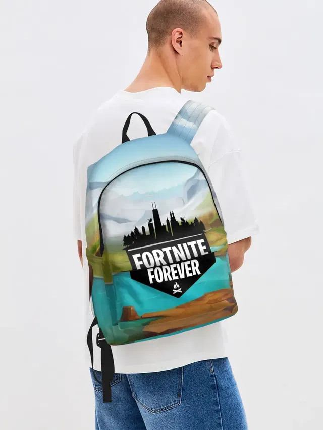 Джинсовый рюкзак с принтом «Fortnite Forever»
