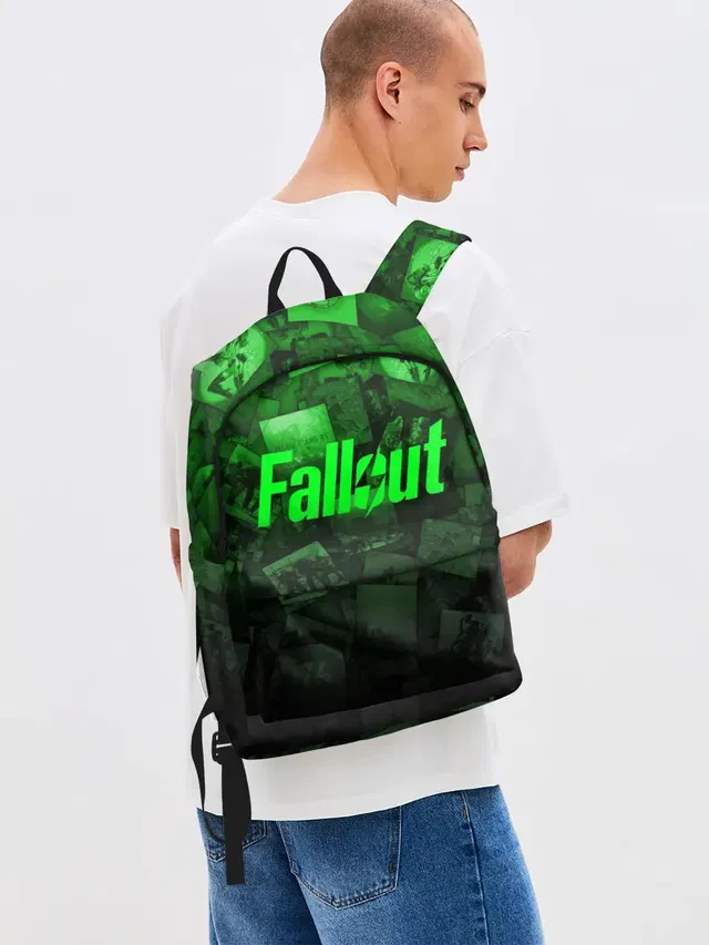 Джинсовый рюкзак с принтом «Vault Boy»