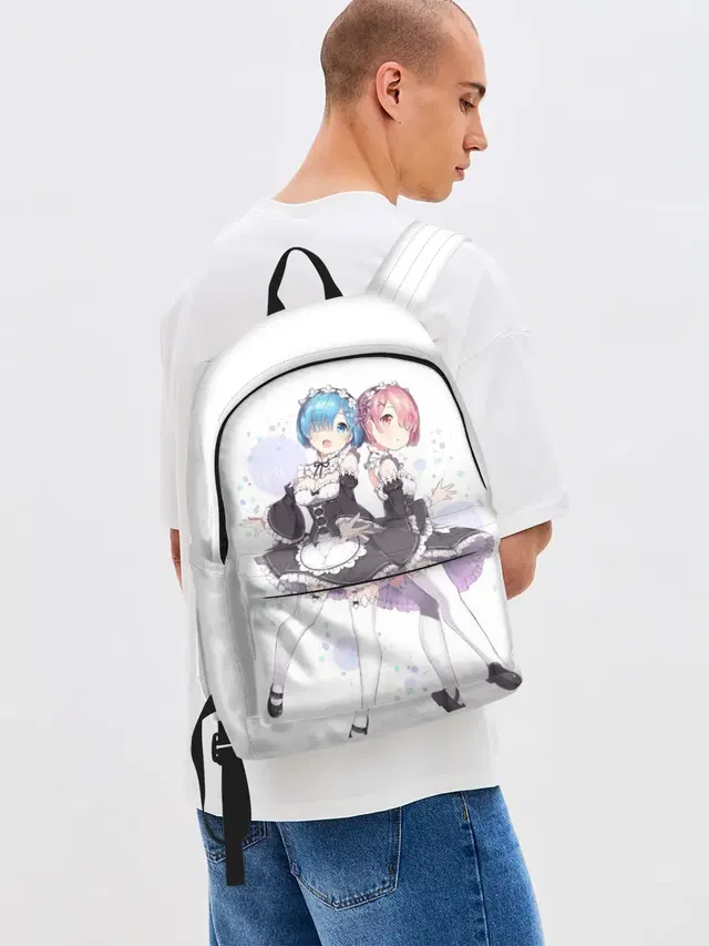 Джинсовый рюкзак с принтом «Re:Zero. Жизнь с нуля в альтернативном мире — Re Zero»