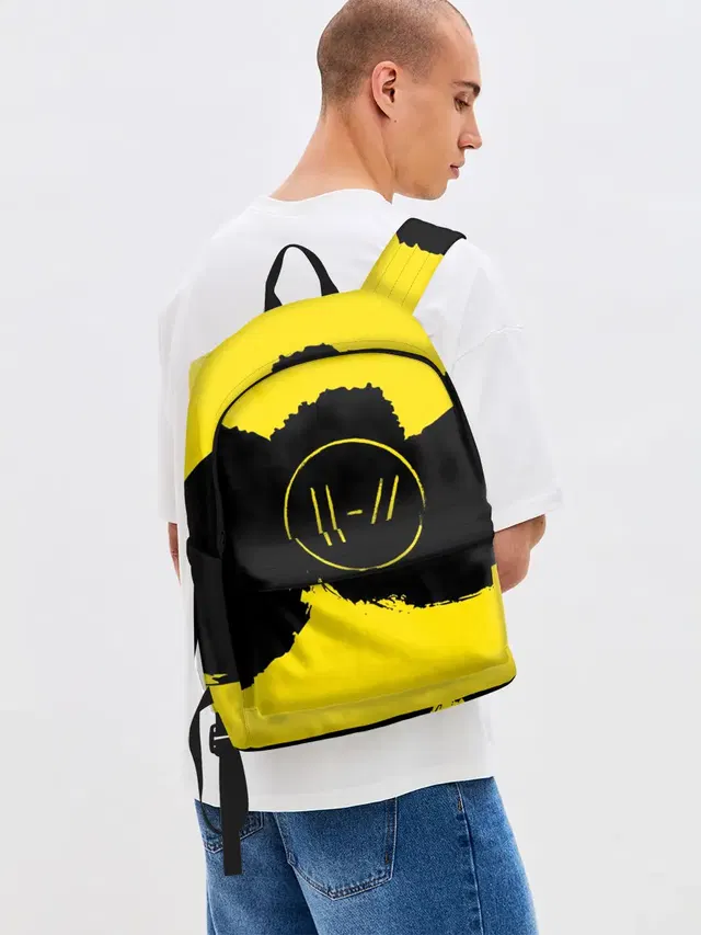 Джинсовый рюкзак с принтом «Yellow and»