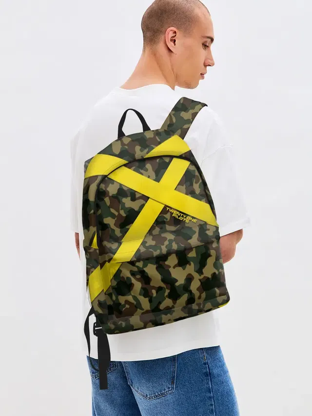 Джинсовый рюкзак с принтом «Camouflage — Twenty One Pilots - Jumpsuit»