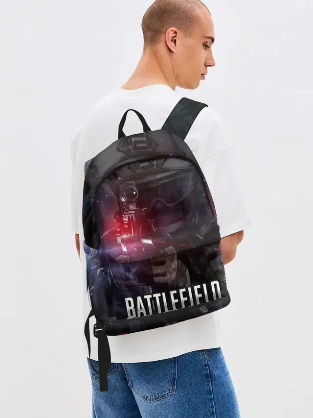 Джинсовый рюкзак с принтом «Battlefield»