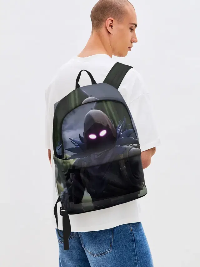 Джинсовый рюкзак с принтом «Raven outfit»