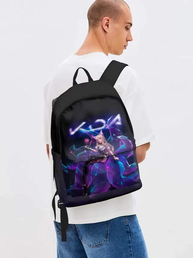 Джинсовый рюкзак с принтом «Ahri. KDA»