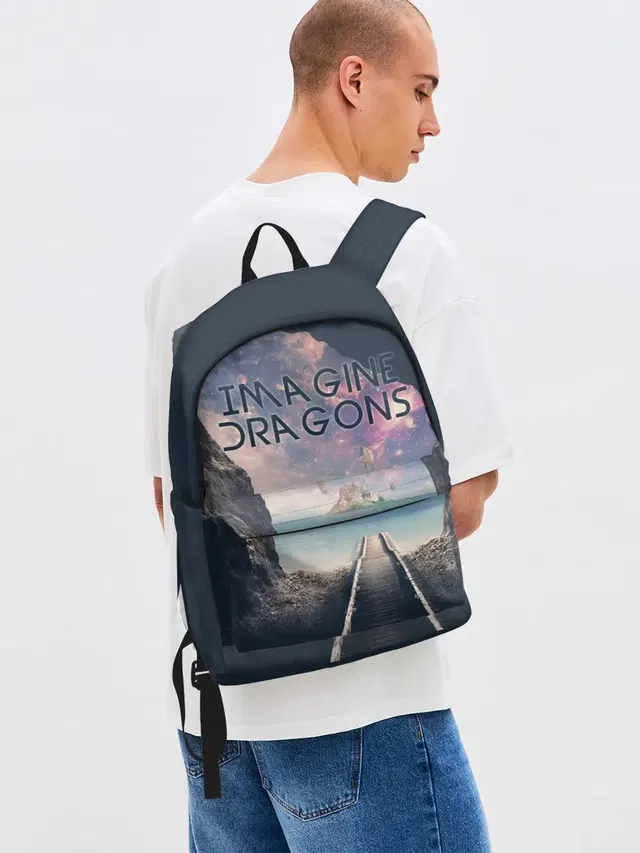 Джинсовый рюкзак с принтом «Imagine Dragons»