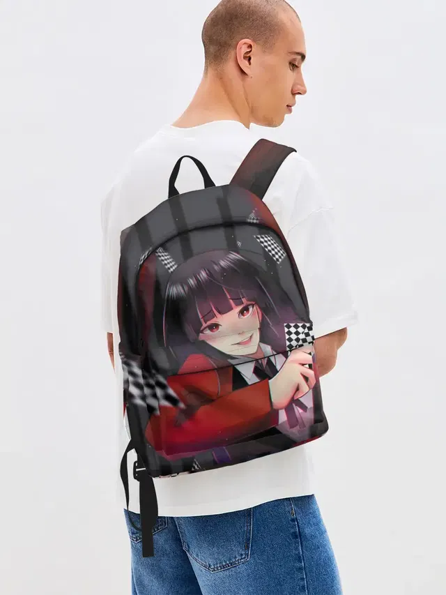 Джинсовый рюкзак с принтом «kakegurui yumeko art»