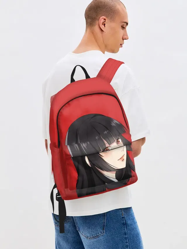 Джинсовый рюкзак с принтом «Kakegurui — Kakegurui Red»