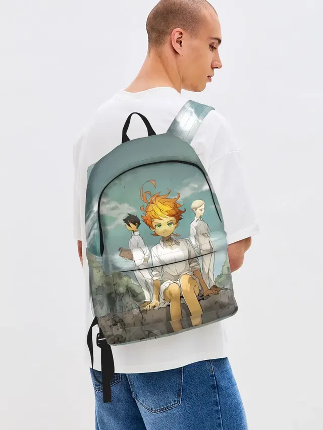 Джинсовый рюкзак с принтом «The Promised Neverland»
