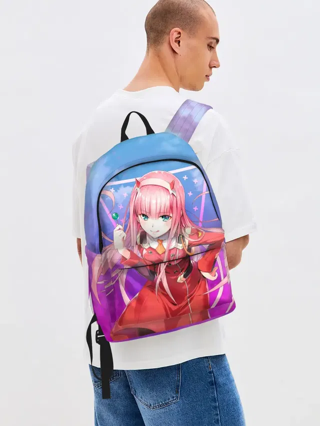 Джинсовый рюкзак с принтом «Darling in the FranXX»