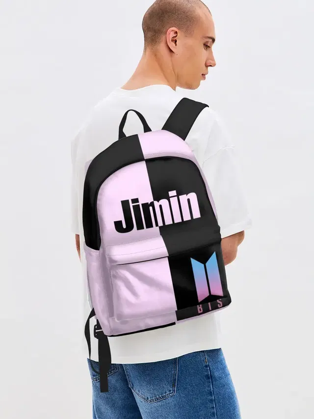 Джинсовый рюкзак с принтом «BTS — BTS Jimin»