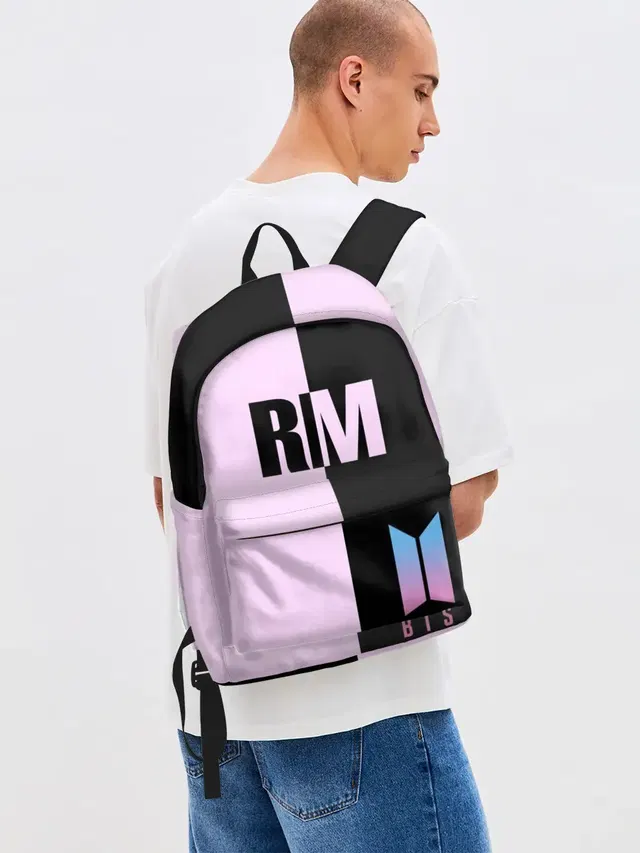 Джинсовый рюкзак с принтом «BTS — BTS RM»