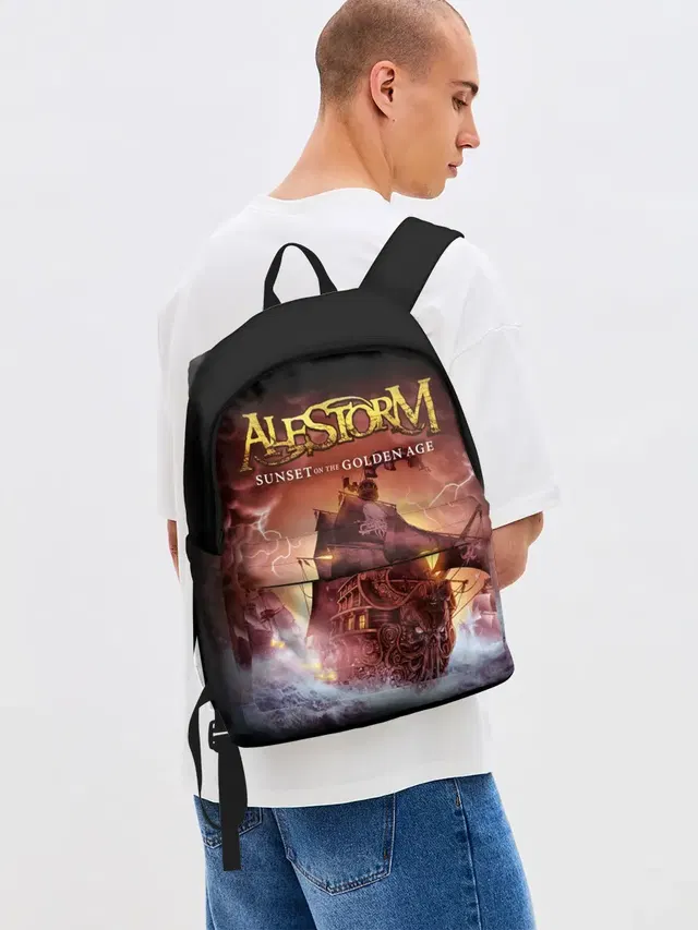 Джинсовый рюкзак с принтом «Разный рок — Alestorm»