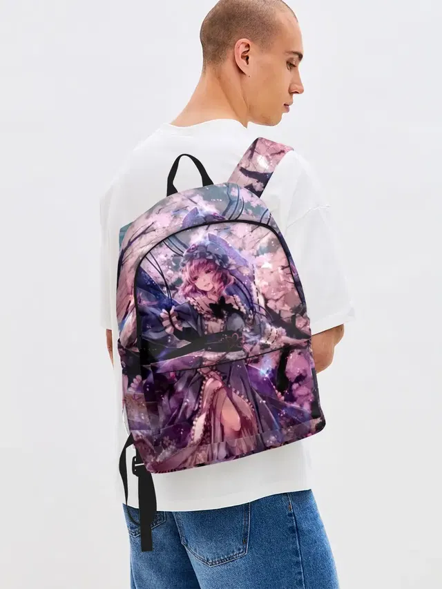 Джинсовый рюкзак с принтом «Anime Girl tree»