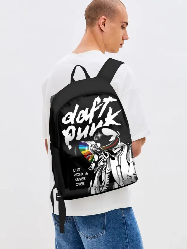 Джинсовый рюкзак с принтом «Daft Punk»