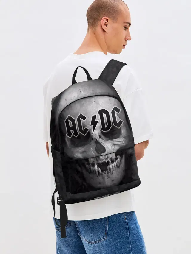 Джинсовый рюкзак с принтом «Skull»