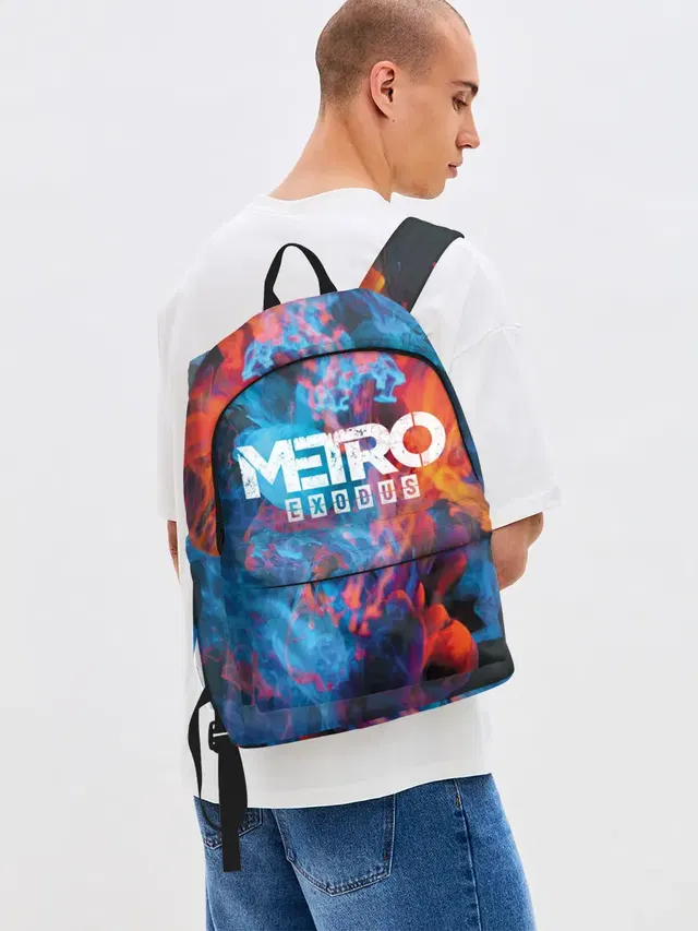 Джинсовый рюкзак с принтом «Metro Fire»