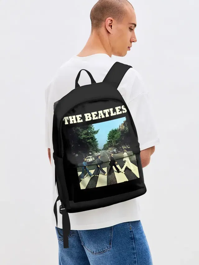 Джинсовый рюкзак с принтом «The Beatles»