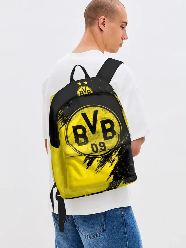 Джинсовый рюкзак с принтом «Borussia Dortmund — Боруссия Дортмунд»