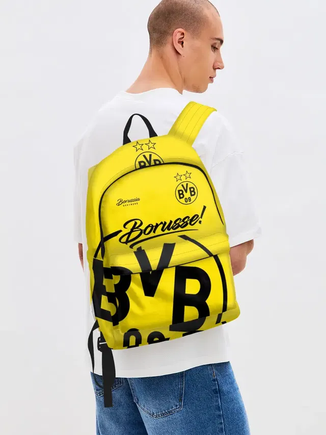 Джинсовый рюкзак с принтом «Borussia — Боруссия Дортмунд»