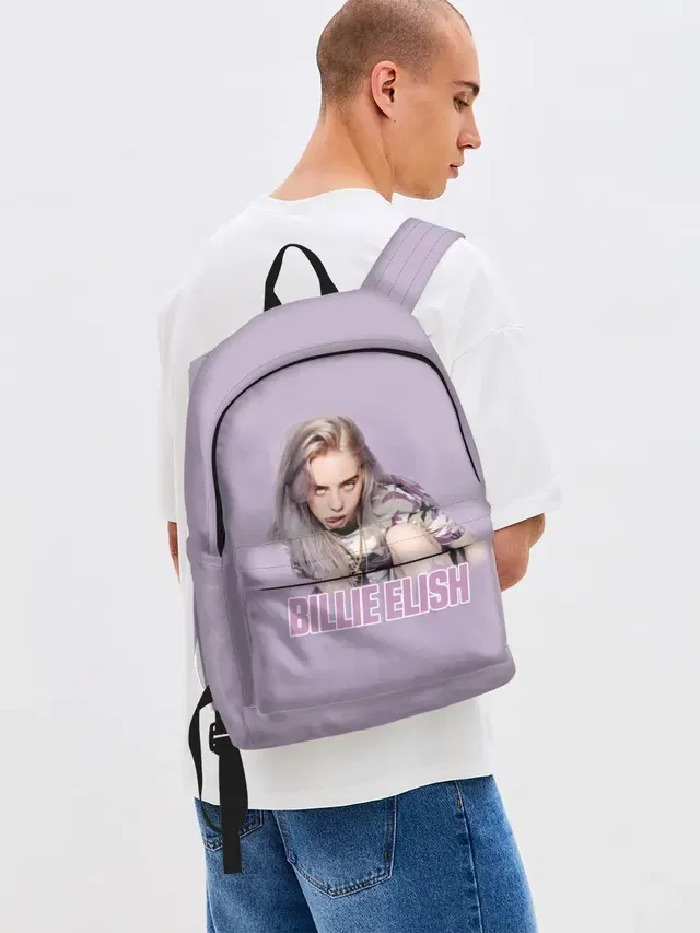 Джинсовый рюкзак с принтом «Billie Eilish»