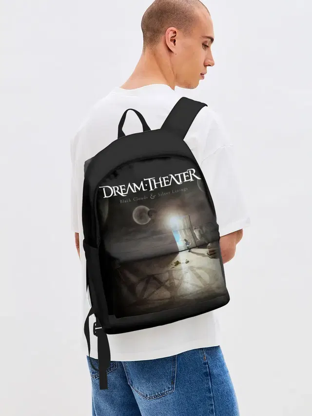 Джинсовый рюкзак с принтом «Разный рок — Dream Theater»