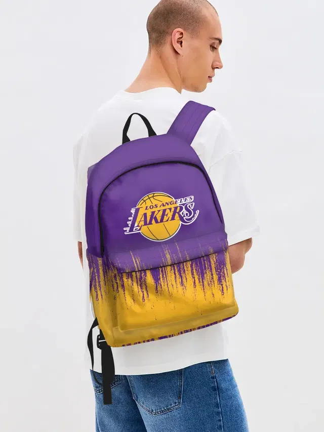 Джинсовый рюкзак с принтом «Лейкерс — LA LAKERS»