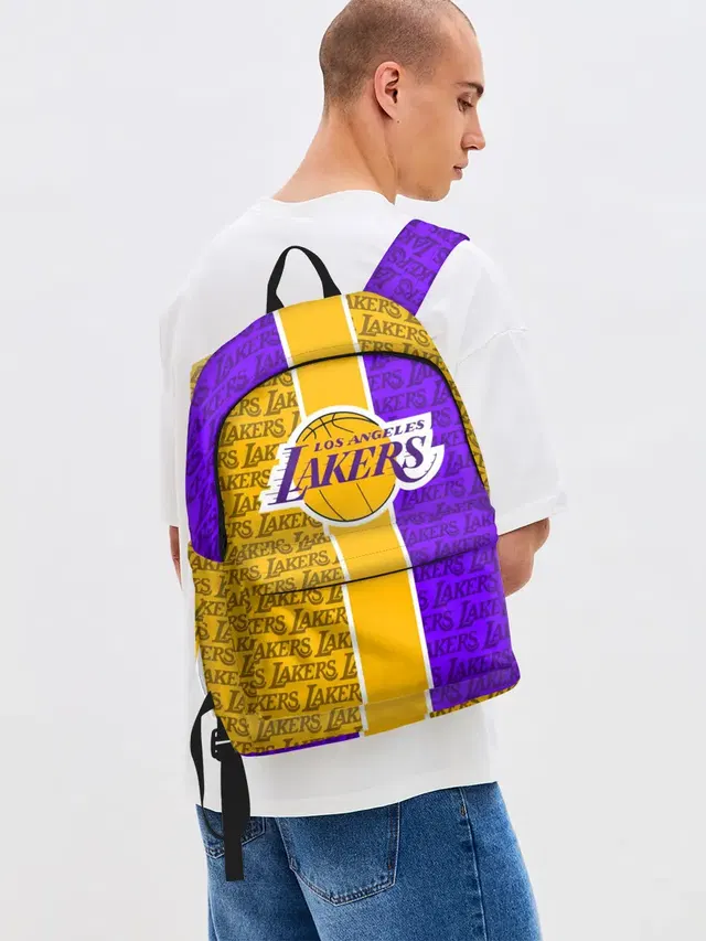 Джинсовый рюкзак с принтом «Basketball — LA LAKERS»