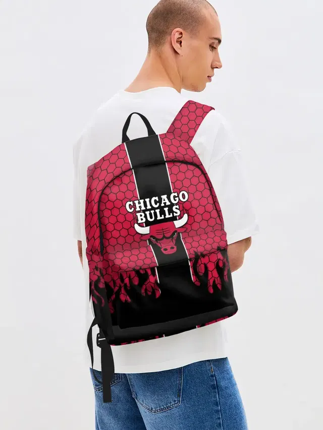 Джинсовый рюкзак с принтом «НБА — CHICAGO BULLS»