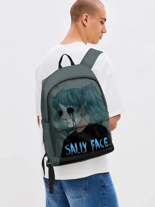 Джинсовый рюкзак с принтом «Sally Face»