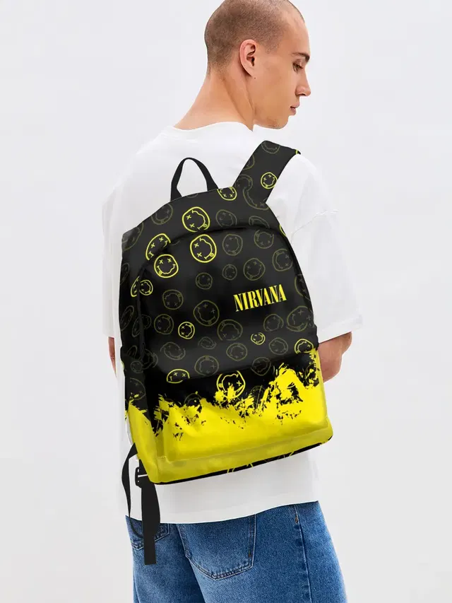 Джинсовый рюкзак с принтом «Smiley Face Logo»