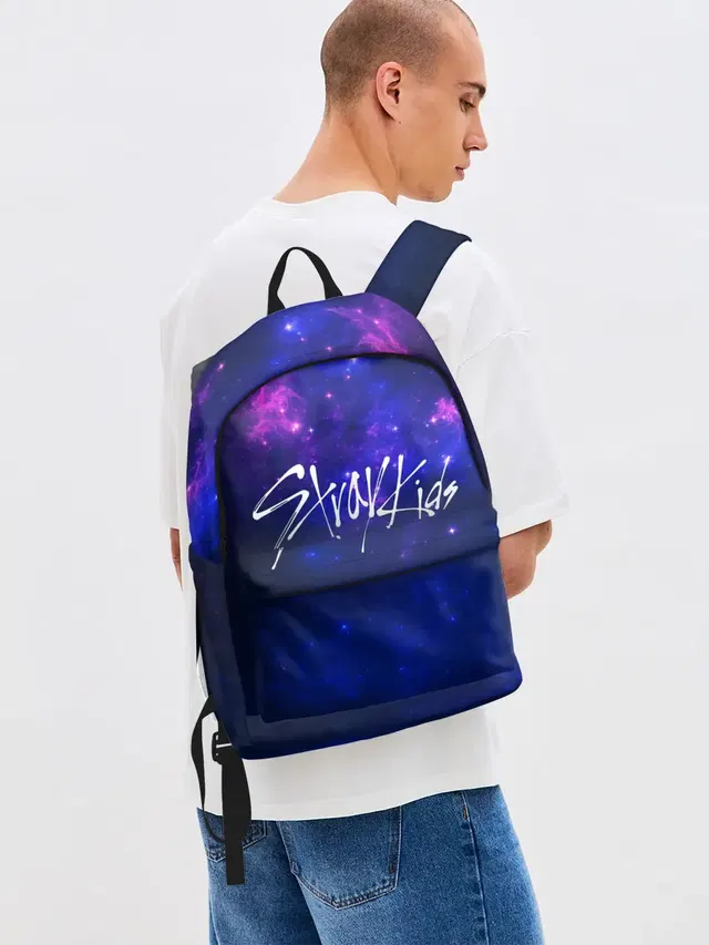 Джинсовый рюкзак с принтом «Galaxy»