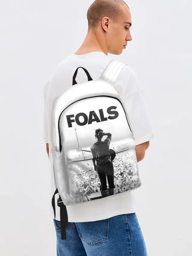 Джинсовый рюкзак с принтом «Разный рок — Foals»