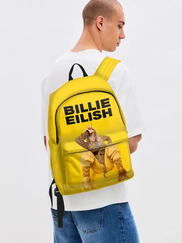 Джинсовый рюкзак с принтом «Billie Eilish»